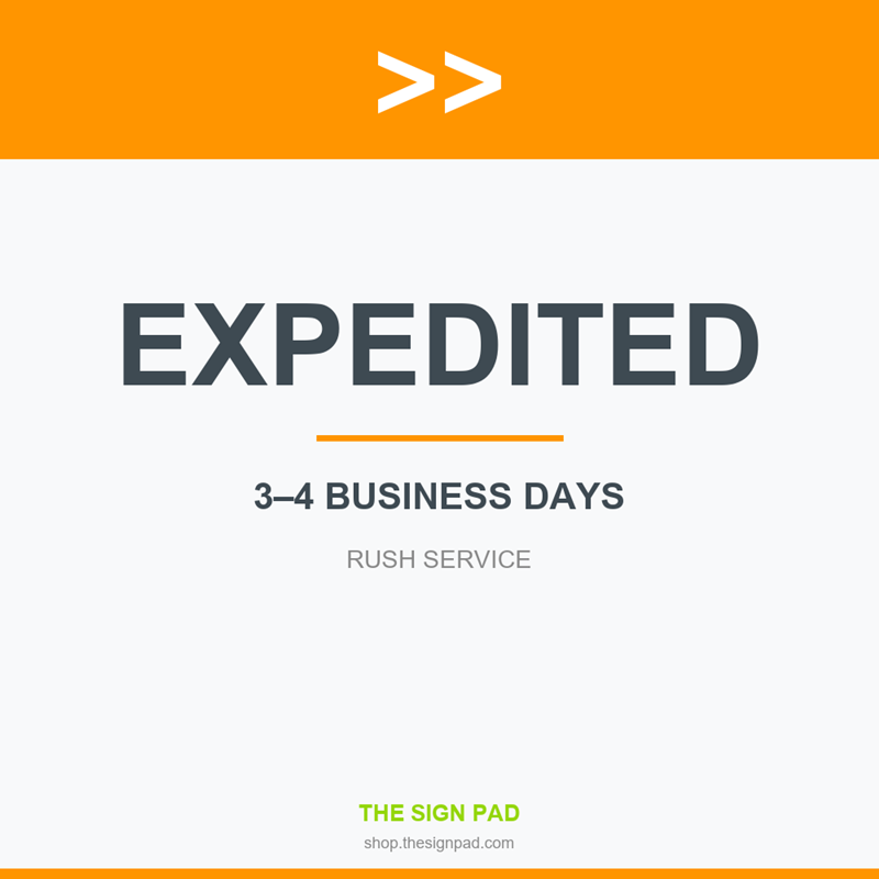 EXPEDITED shipping or pickup