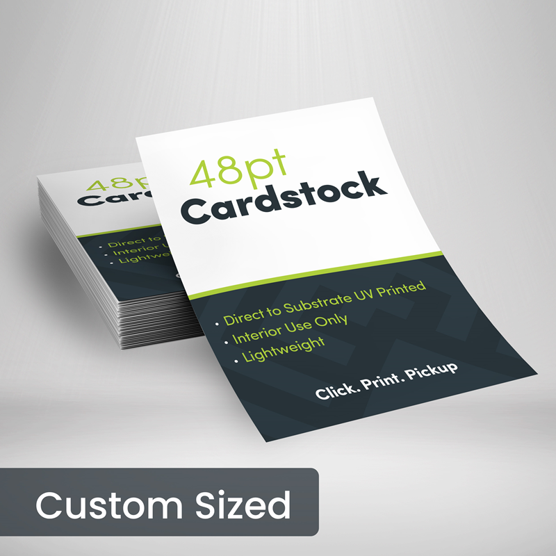 48 PT Cardstock Signs- Custom Sizes -  Victoria