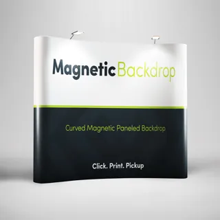 Curved Magnetic Tradeshow Backdrop - view 1